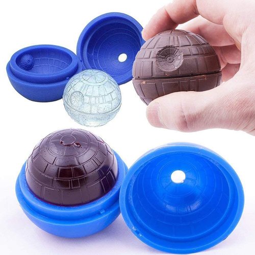 Ice Cube Mold 6 Pack Silicone 3D Space Station Ice Molds Sphere Big Ice Ball Maker for Whiskey, Bourbon and Cola (6)