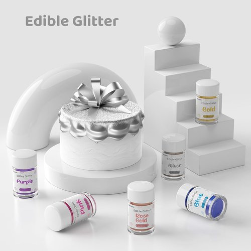 Edible Glitter by Edible Art | Sparkling Food Dust for Cupcakes, Cookies & Drinks - Silver, Kosher Certified