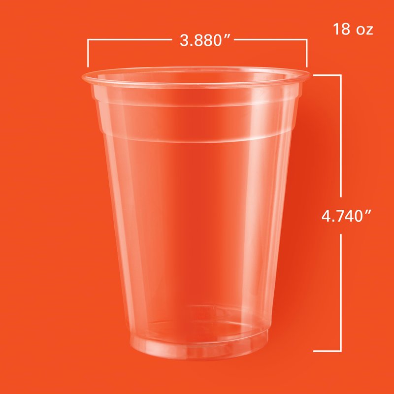 Hefty Party Perfect Clear Plastic Cups, 18 Ounce, 28 Count (Pack of 2)