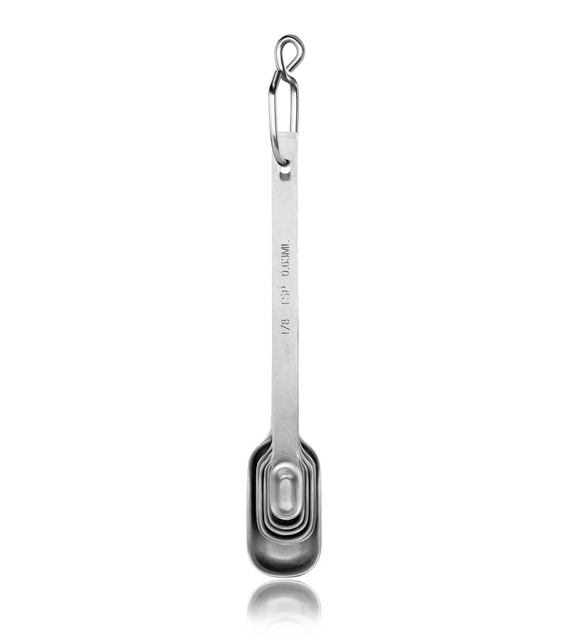 New Star Foodservice 43136 Stainless Steel 18/8 Measuring Spoons (Set of 6), Silver