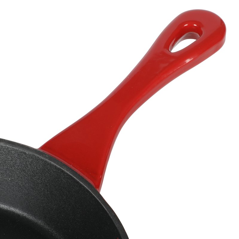 Crock-Pot 8 Inch European Enameled Cast Iron Skillet - Gradient Red