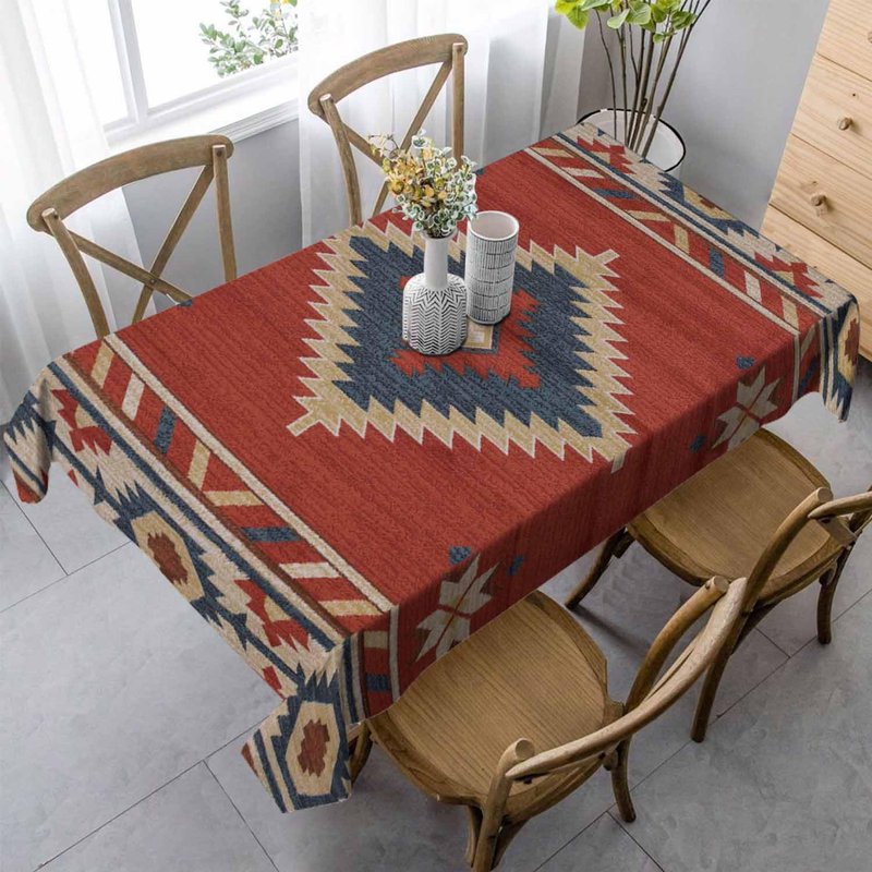 LoLo UoUo Southwest American Tablecloth for Rectangle Table 60x84 Inch Boho Style Kitchen Table Cover Decorations for Kicthen Home Dining Room Party Indoor or Outdoors Picnic