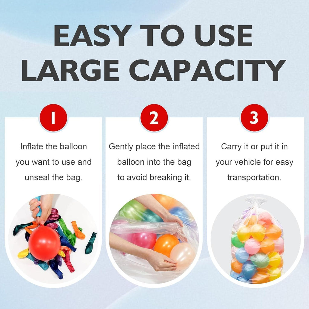 Skiennix Extra Large Clear Balloon Bags - 98 x 59 In, Reusable for Arch Garland & Party Decorations | 2 Pack