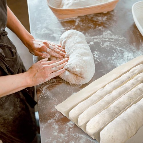 3pcs 100% cotton Tea Towels for Baking Sourdough - 28" Unbleached Bread Basket Flour Sack Towels, Proofing Cover Cloth for Dough Raising Baguettes Loaves Ciabatta, Bread Making Accessories Bakers Gift