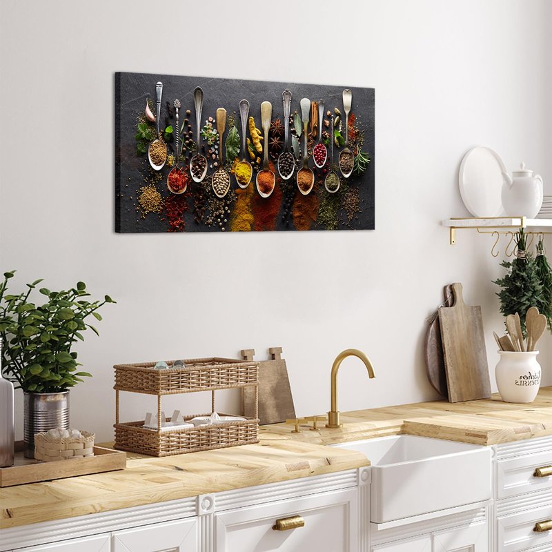 DuoBaorom Spice Pictures for Kitchen Wall Wrt Food Painting 34 inches Long