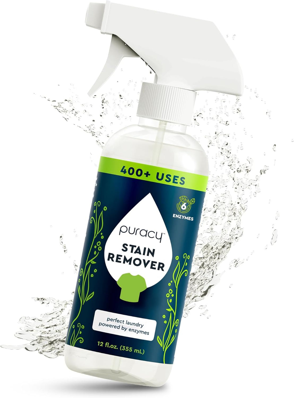 Puracy Stain Remover Spray - Powerful Travel & Laundry Cleaner for Clothes | 12 fl oz