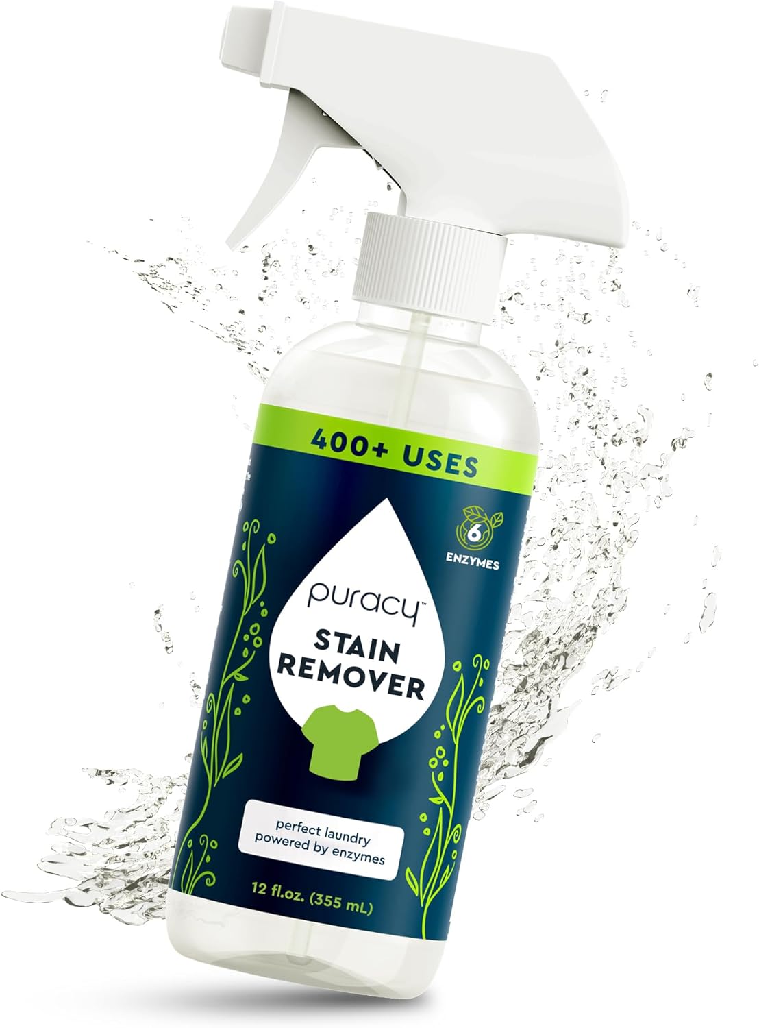 Puracy Stain Remover Spray - Powerful Travel & Laundry Cleaner for Clothes | 12 fl oz