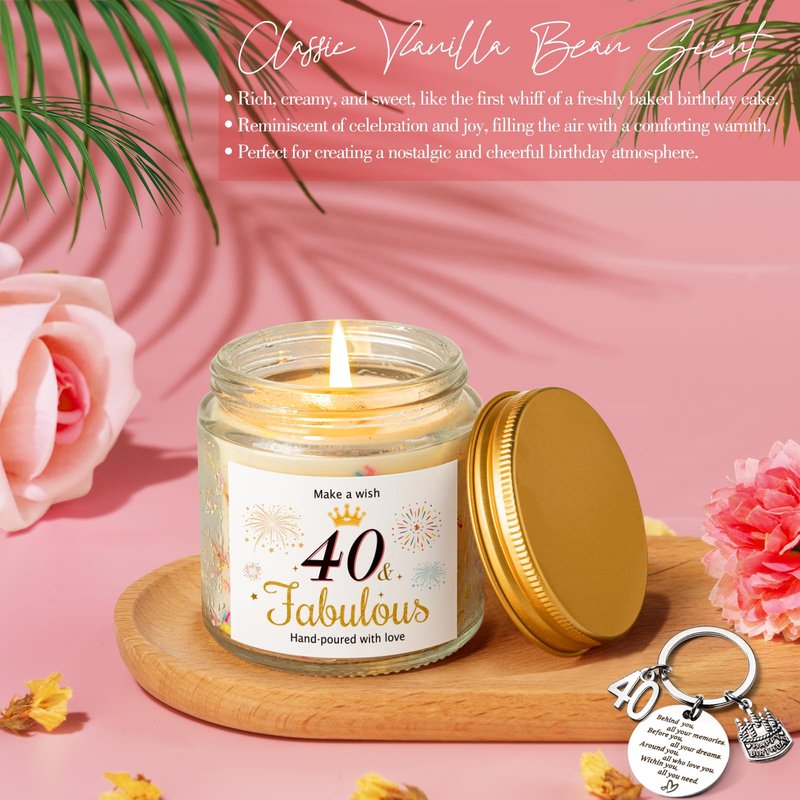 Frerdui 40th Birthday Gifts for Women Her, 1986 Birthday Gift, 40 Year Old Gift for Women, Cool Gifts for Woman 40s, 40th Decorations for Her, 40 Bday Gifts Idea