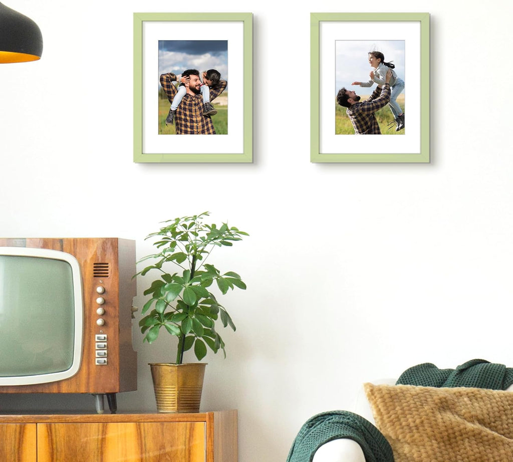 Upsimples 8.5x11 Picture Frame - Versatile Display for 6x8 or 8.5x11 Photos - Green, 1 Pack