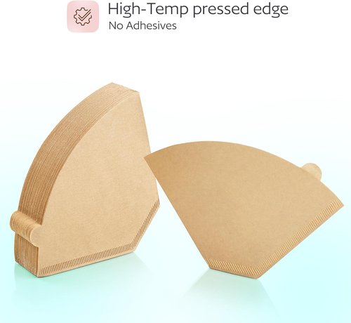 Cuisinart Unbleached Paper Coffee Filters - 100 Count #4 for 8-12 Cup Makers | Ideal for Pour Over & Drip Coffee