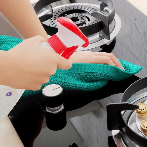 Homaxy 100% Cotton Waffle Weave Dish Towels - Ultra Soft & Absorbent | Quick Drying, 13 x 28 Inches, 12-Pack, Teal