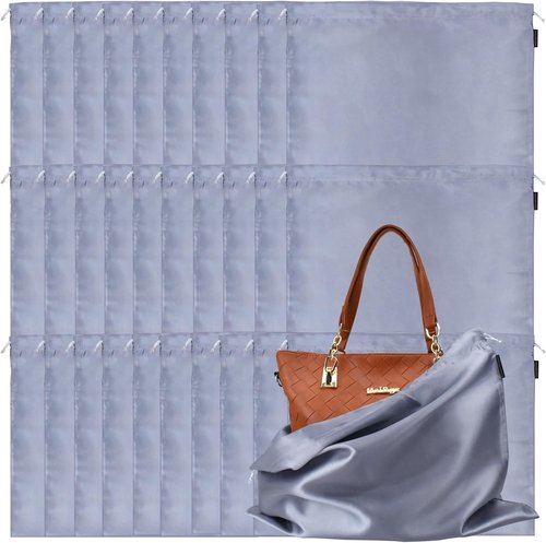 GONGKANGYUAN 30 Pack Handbag Dust Bags - Silk Storage Pouches for Purses, Shoes & Boots