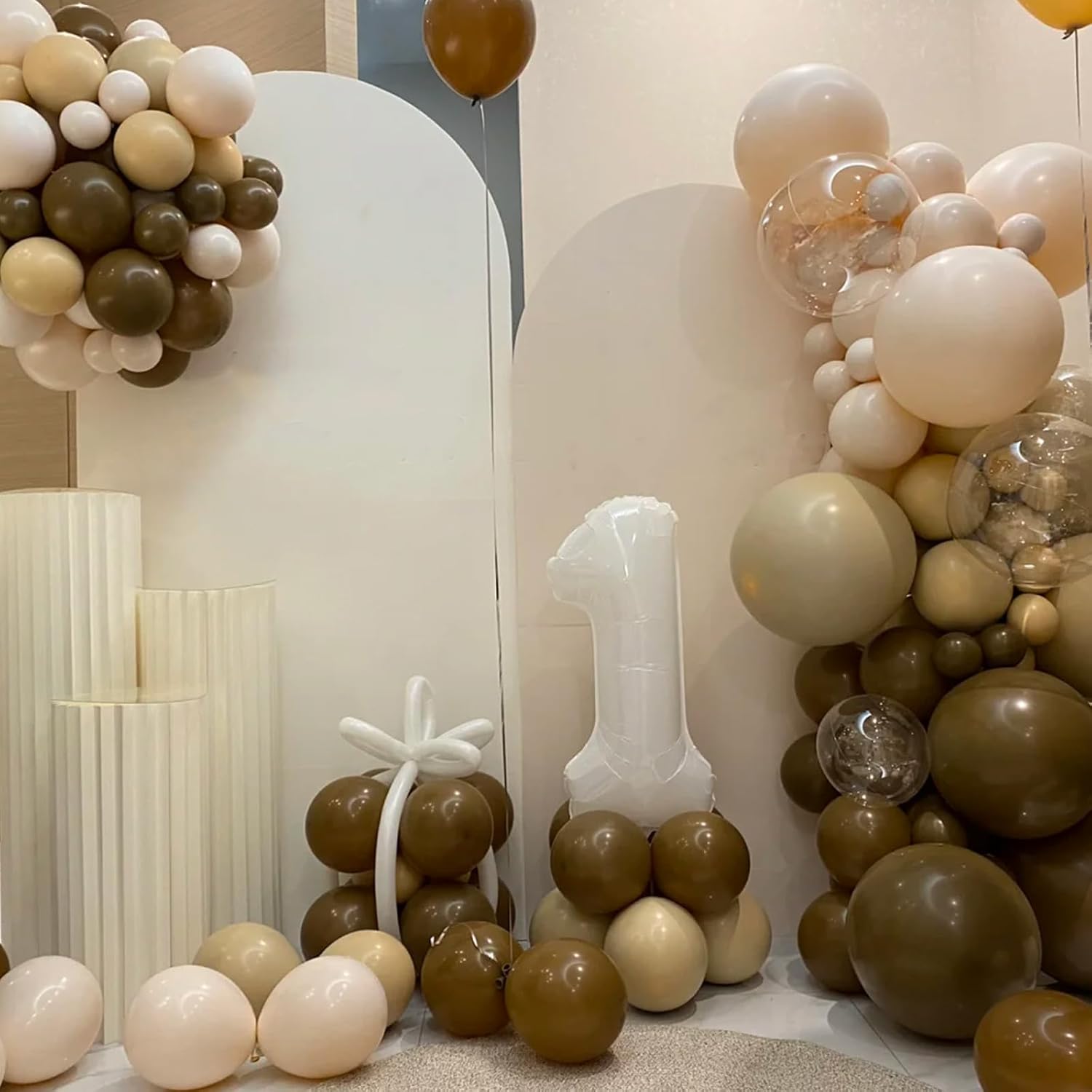 Voircoloria Brown Balloon Garland Arch Kit - 90 Pack of Various Sizes for Graduation, Weddings & Parties
