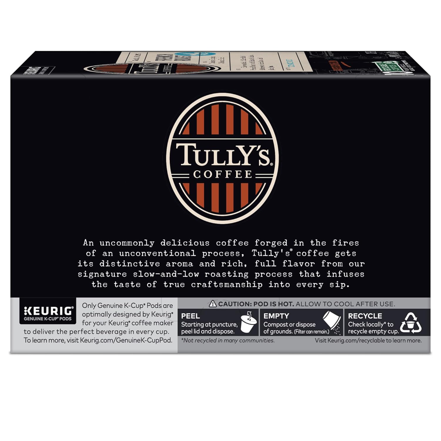 Tully's Coffee French Roast K-Cup Pods - Dark Roast Coffee, 60 Count (6 Packs of 10)