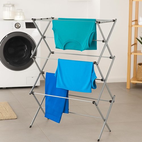 Honey-Can-Do Collapsible Clothes Drying Rack - Durable, Space-Saving Indoor/Outdoor Laundry Rack, Steel Construction