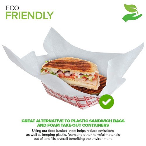 (250 Count) 12x12 White Wax Paper Sheets for Food, Basket Liners, Sandwich Wrap Squares, Burger Wraps, Waxed Deli Wrappers for Burrito Wrapping, Basket Liner, Deli Paper Sheets - Stock Your Home