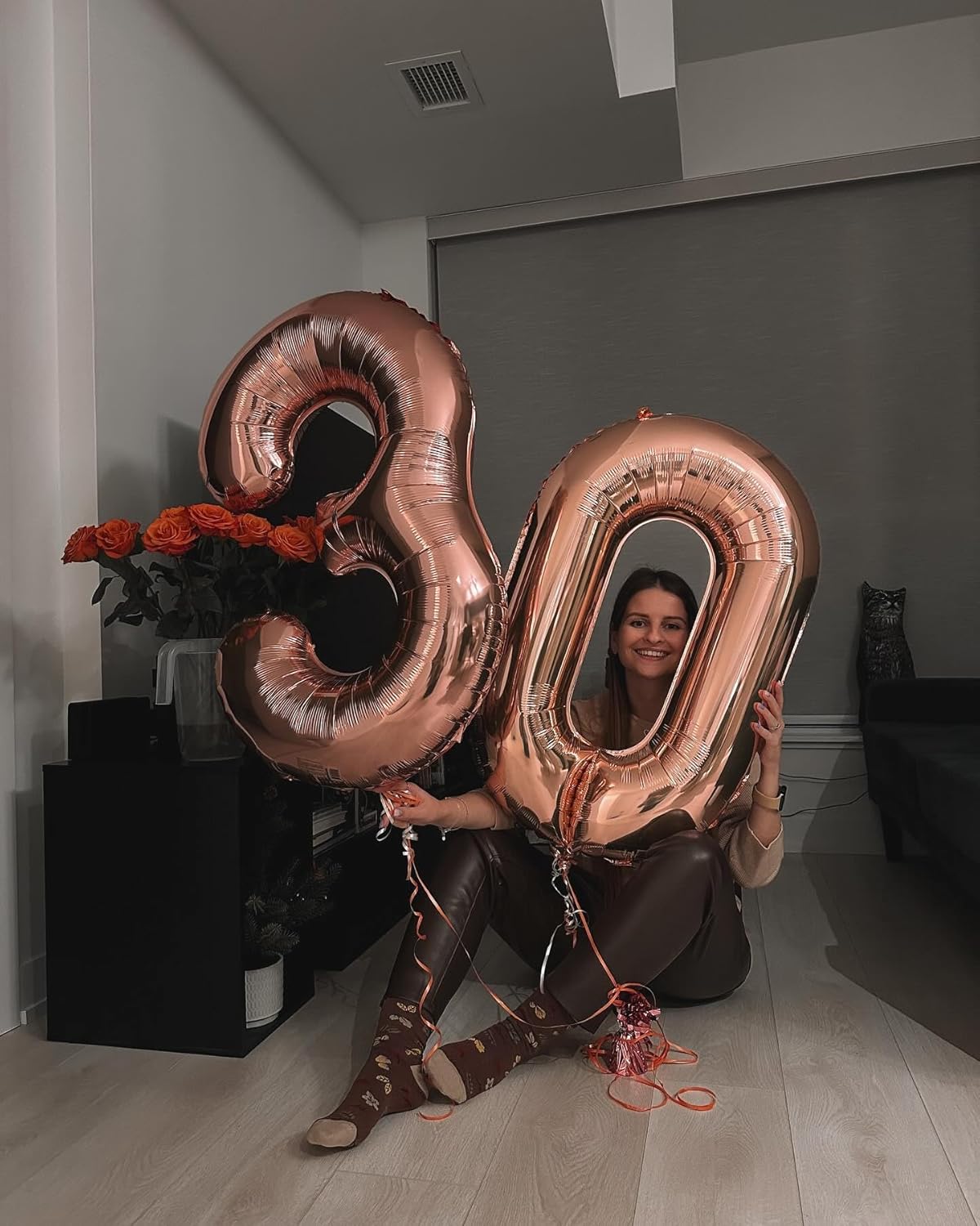 Rose Gold Number Balloons - 40 Inch 0 Balloon for Birthday Decorations | Perfect Party Supplies