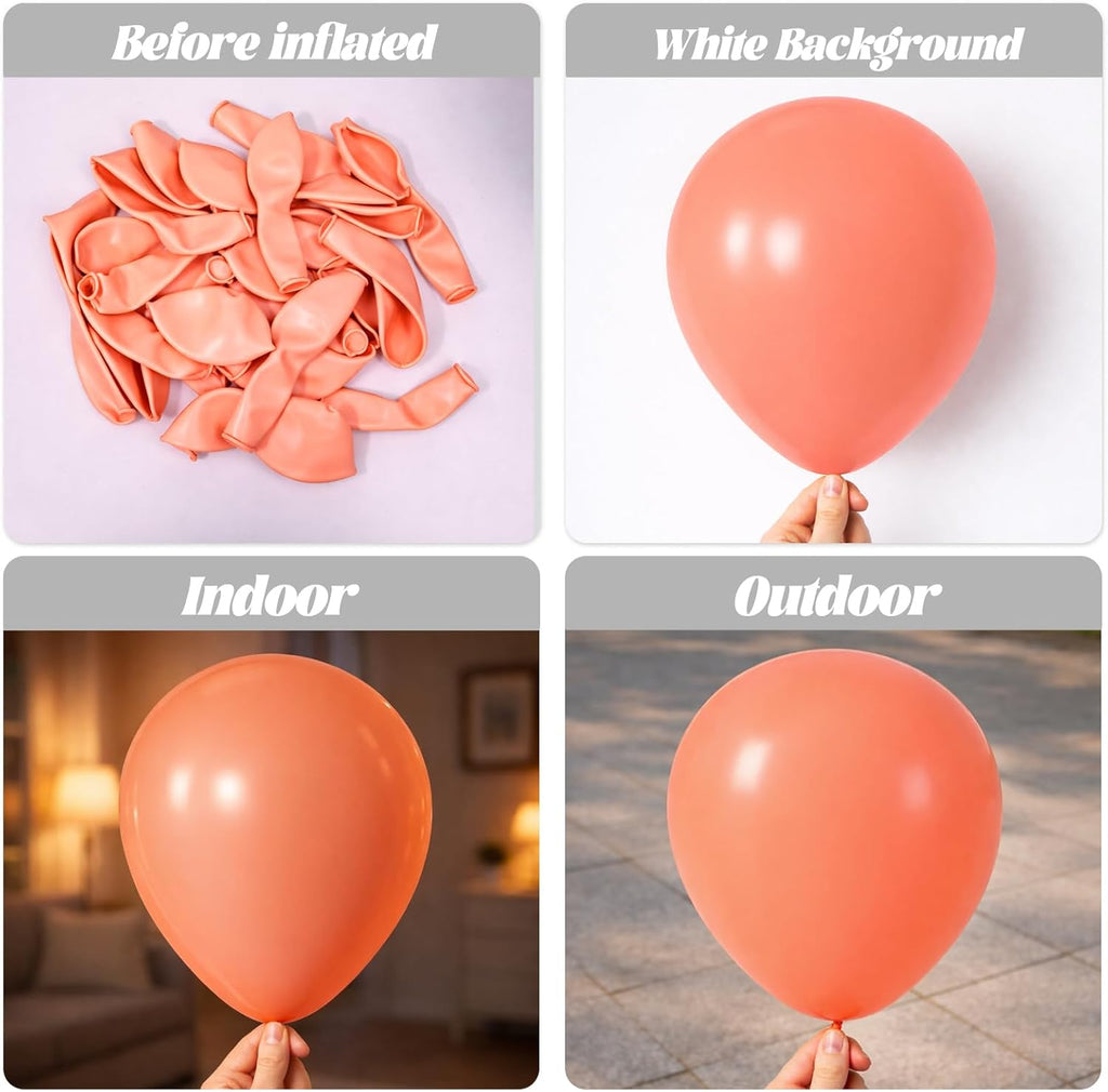 Voircoloria Peach Balloon Garland Kit - 90-Pack in 5/10/12/18 Inch Sizes for Weddings, Birthdays & Baby Showers