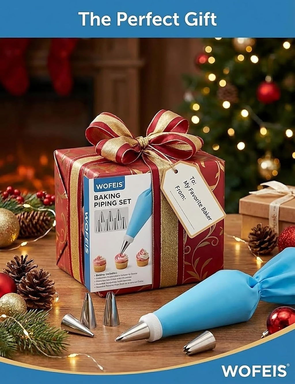 Skiennix 120-Pc Cake Decorating Kit - Piping Bags, Reusable Icing Bags, Frosting Tips & More