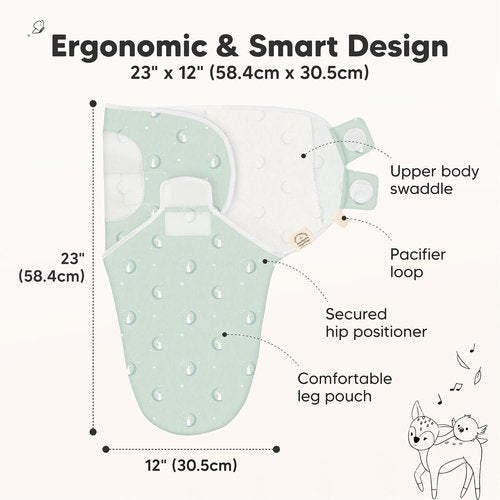 Lunaris Organic Baby Swaddle Sleep Sacks - Soft & Snug for Newborns 0-3 Months | 3-Pack Swaddling Blankets