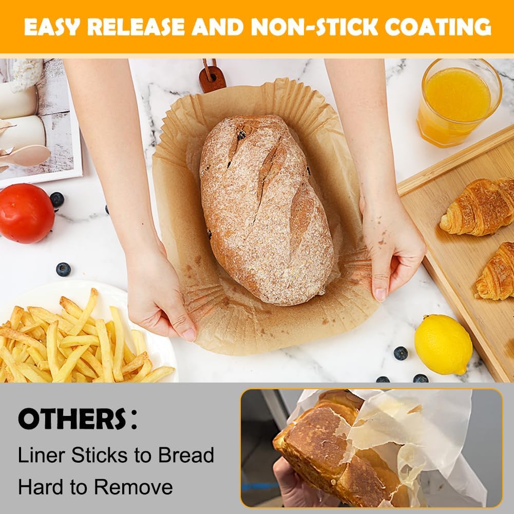 YQL Non-Stick Disposable Loaf Pan Liners - 120PCS Pre-formed Parchment Paper for Baking Bread & Cakes | 9x5 Size