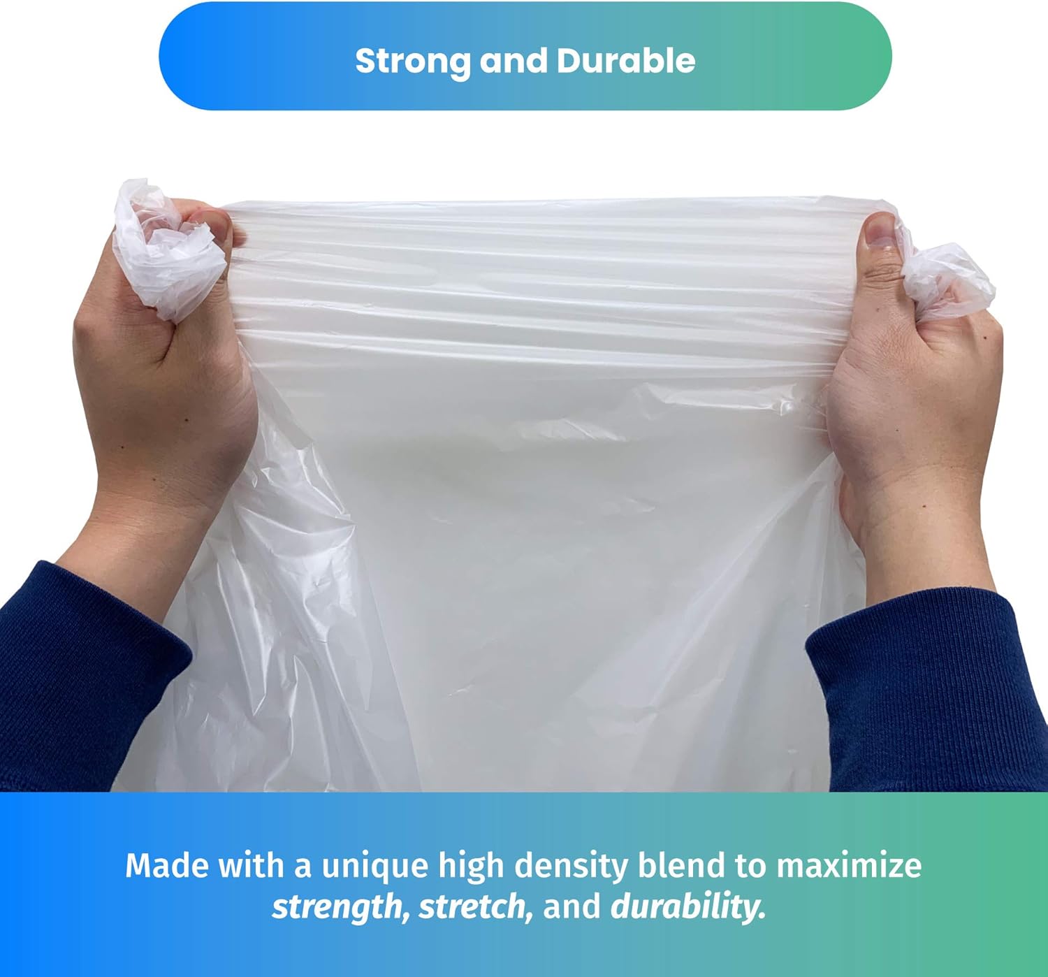 Reli. 6-10 Gallon Clear Trash Bags - 300 Strong Bathroom Garbage Bags for Heavy Duty Use