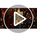Lighted Candle-Shaped Snow Globe Lantern with Music and Timer