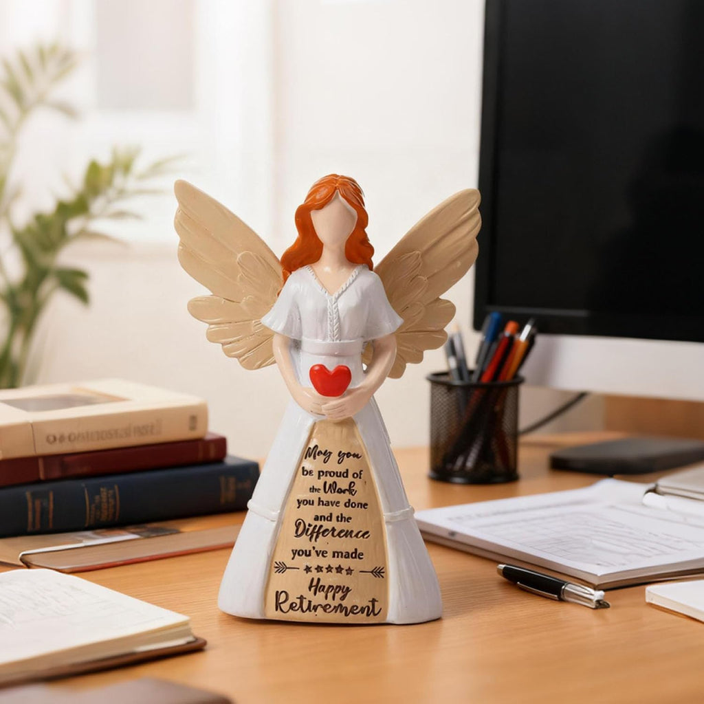 Retirement Gift for Women - Handcrafted 8" Retirement Angel Figurine | Perfect for Coworker Celebrations