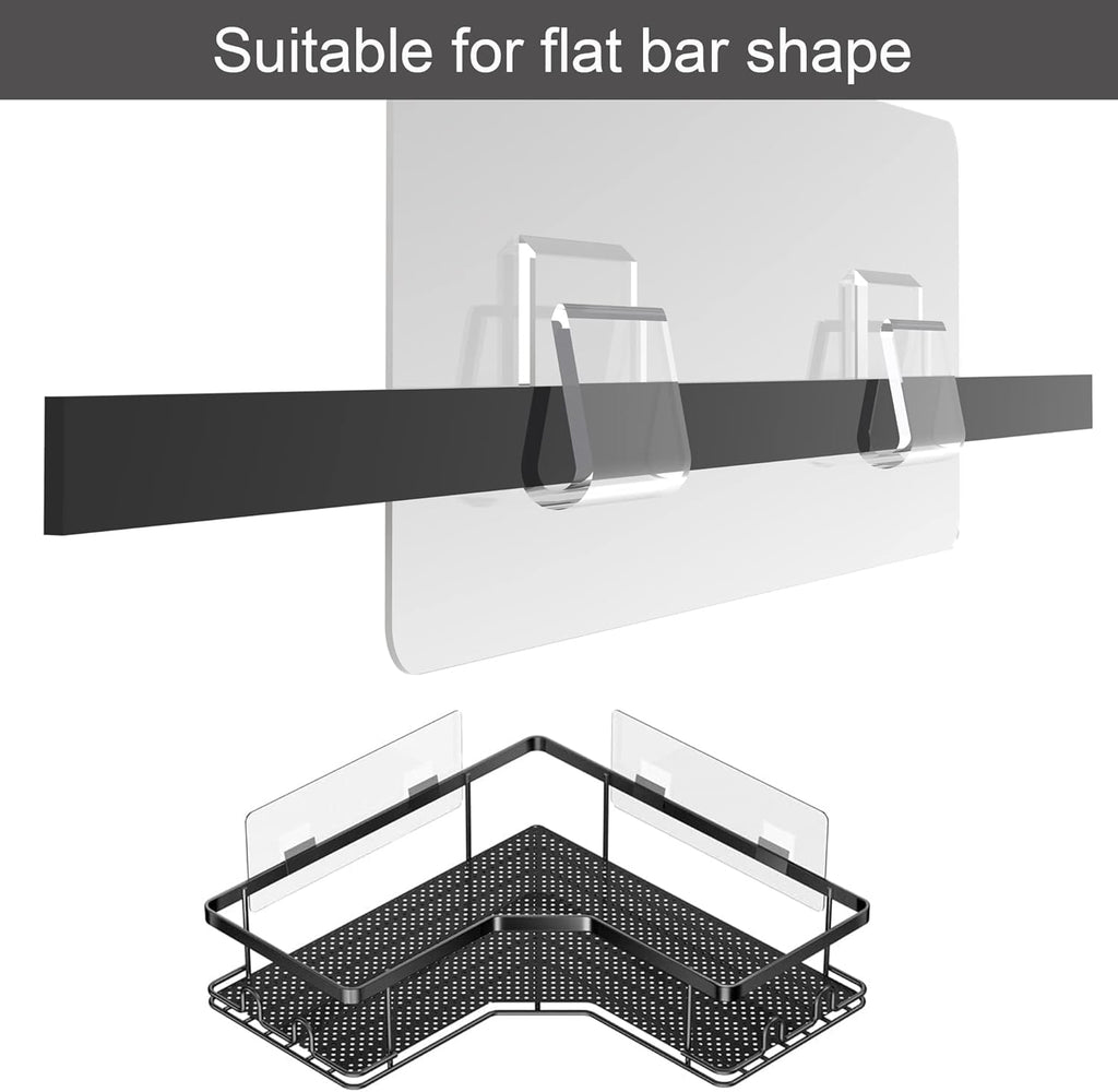 Skiennix Shower Caddy Adhesive Replacement Stickers - No Drilling Bathroom Corner Organizer | 4-Pack