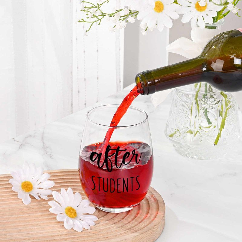Futtumy Before Students After Students Gift Set 11oz Coffee Mug 17oz Stemless Wine Glass 2oz Shot Glass Set for Teacher Principal Professor, Teacher Appreciation Gifts End of Year Gifts for Women Men