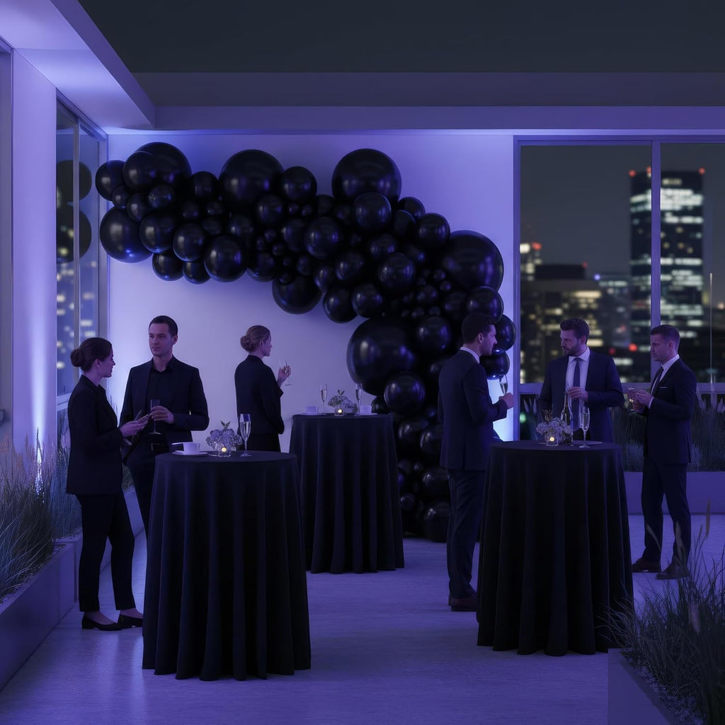 Vellax™ Balloon Garland Arch Kit - 146 Pcs Black Balloons for Baby Showers, Birthdays & Weddings