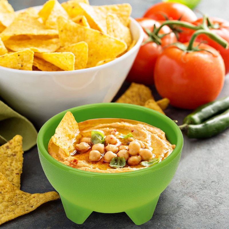 ZEAYEA 18 Pcs Salsa Bowls for Party, 4.5" Diameter Plastic Dipping Bowls, 12 oz Thick Mexican Salsa Bowl for Food Serving, Cute Guacamole Bowl for Condiments, Dipping Sauces, Taco, Snack, Multi Color