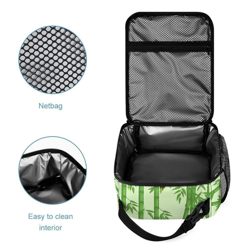 CaomeiWu Panda Backpack with Lunch Box & Pencil Case for Kids Girls Boys School, 16 Inch Cute Pandas Bookbag, School Backpack for Students Children, Lightweight, Large Capacity