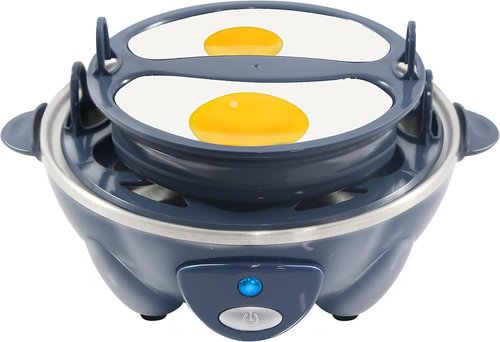Elite Gourmet Electric Egg Cooker - 7 Egg Capacity for Soft, Medium, Hard-Boiled, Poached & Scrambled Eggs | BPA-Free with Auto Shut-Off