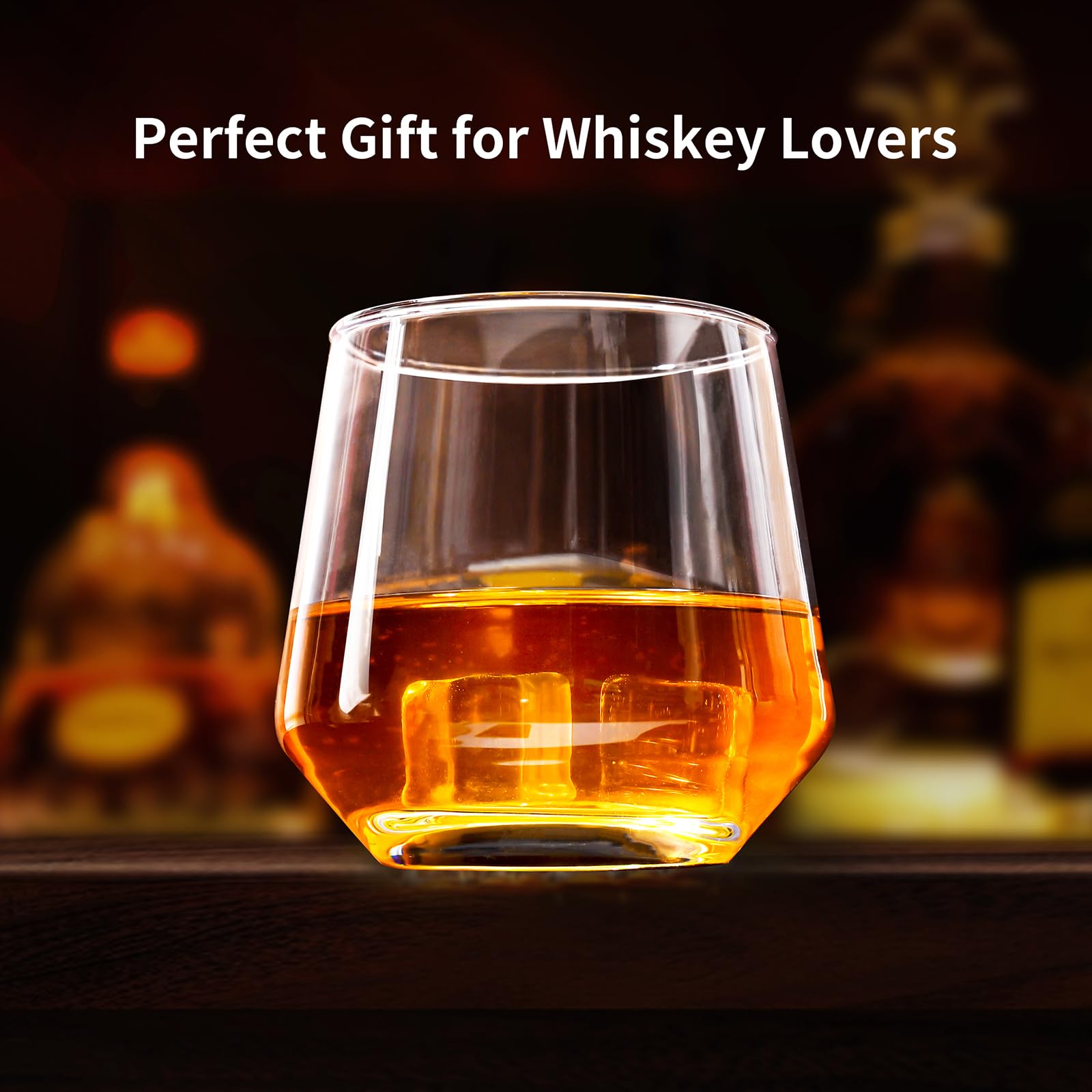 ZMOWIPDL Drinking Glasses Set of 8,Clear 13 oz & 18oz Crystal Glass Cups,Drinkware Glassware,Highball Water Tumbler,Short Stemless Wine Glasses，for Beer,Cocktail,Whiskey,Juice and Various Mixed Drinks