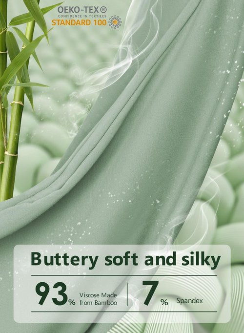 Meiz U-Shaped Pregnancy Pillow - Cooling Maternity Body Pillow in Sage Green | 55 Inch Rayon Bamboo Cover