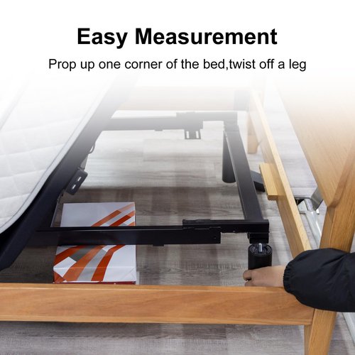 Skuehod 3 Inches Metal Bed Legs Replacement for Electric Adjustable Bed Base Frame, 4 Kinds Screw Thread Contained, Thick Heavy Duty Bed Frame Support Legs