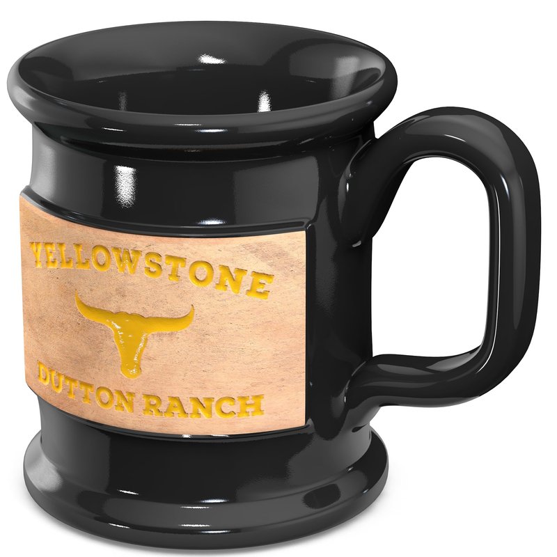 Old Southern Brass 16 Ounce Handmade Ceramic Coffee Mug - Yellowstone Dutton Ranch - American Owned & Operated Company