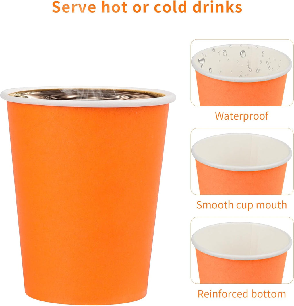 Rainbow Paper Cups by [Brand Name] - 120-Pack 9 Oz Disposable Colorful Party Cups for Birthdays & Events