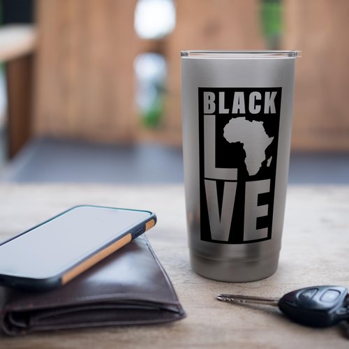 Black Love Sipping Stainless Steel Insulated Tumbler