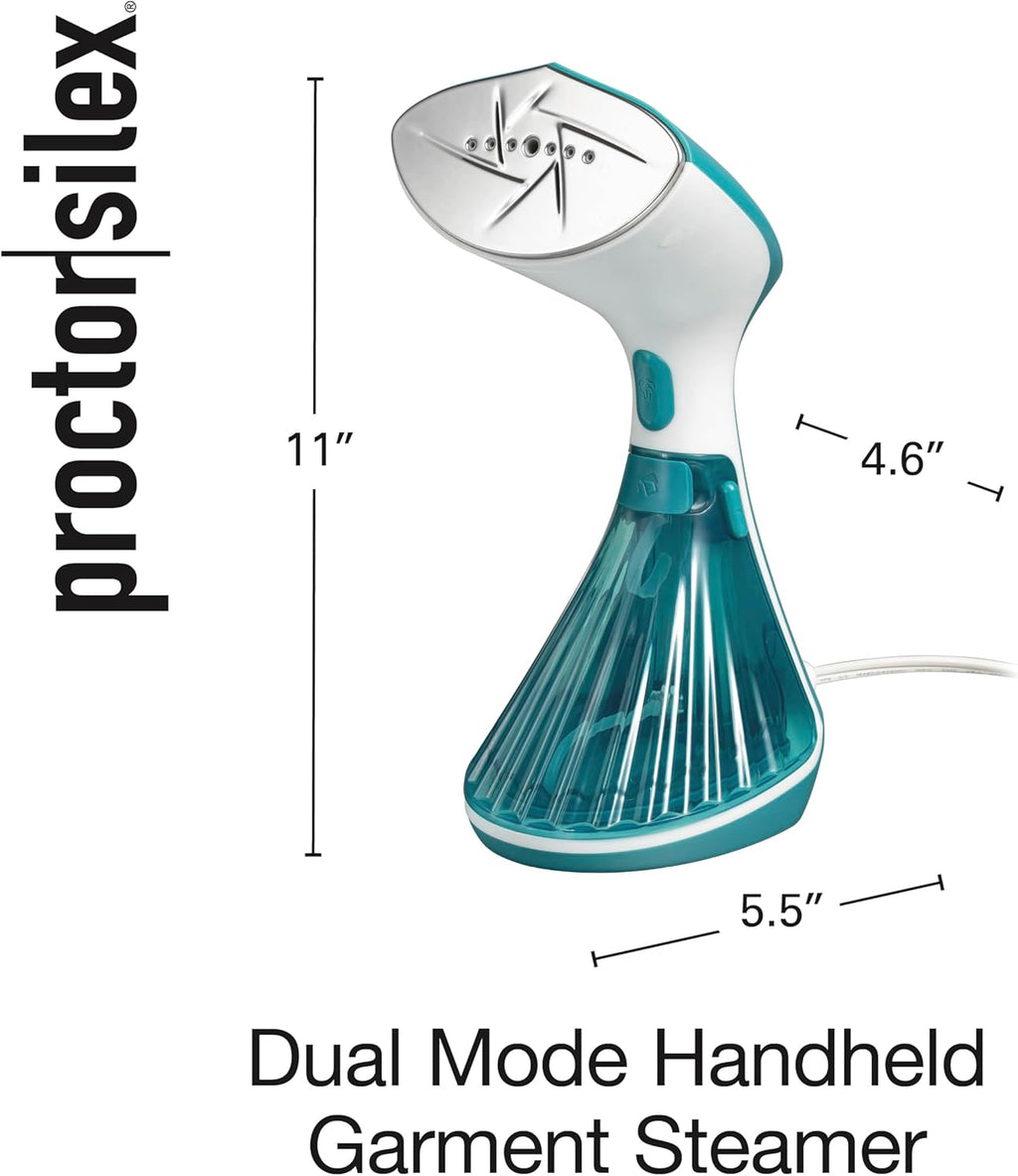 Proctor Silex Handheld Garment Steamer - Portable 1200W, 15 Min Continuous Use, 300ml Tank, Blue