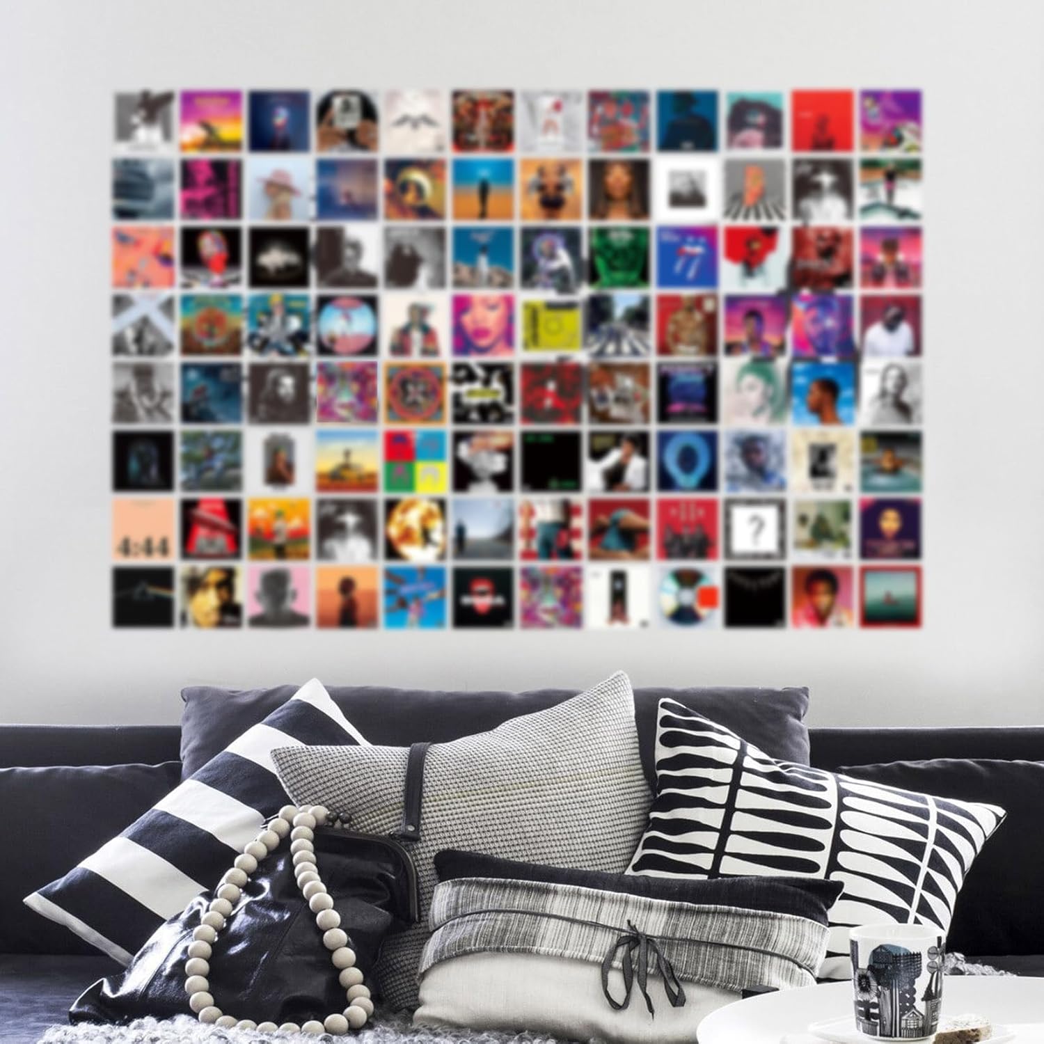 A ART·ZONE Posters Wall Collage Kit - 100 Pcs 5x5 Inch for Bedroom, Album Cover & Music Decor