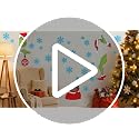 Christmas Door Stickers - 6 Sheets Double-Sided Window Decals for Doors & Glass