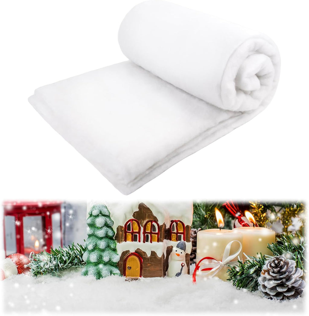 Skiennix Christmas Fake Snow Blanket - 3x15 FT Large Artificial Snow Roll for Holiday Decor | Winter Wonderland Accents