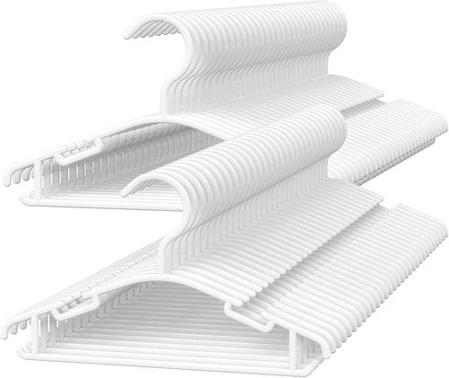 GoodtoU Baby Hangers - 60 Pack Plastic Clothes Hangers for Infants & Toddlers | White Color