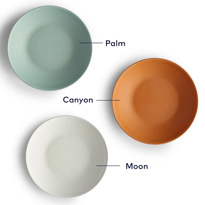 Year and Day Outdoor Set of 4 Unbreakable Lightweight Pasta and Dinner Bowls, Plant Based Material, Durable and Reusable, Canyon Terracotta, 8.25 Inch