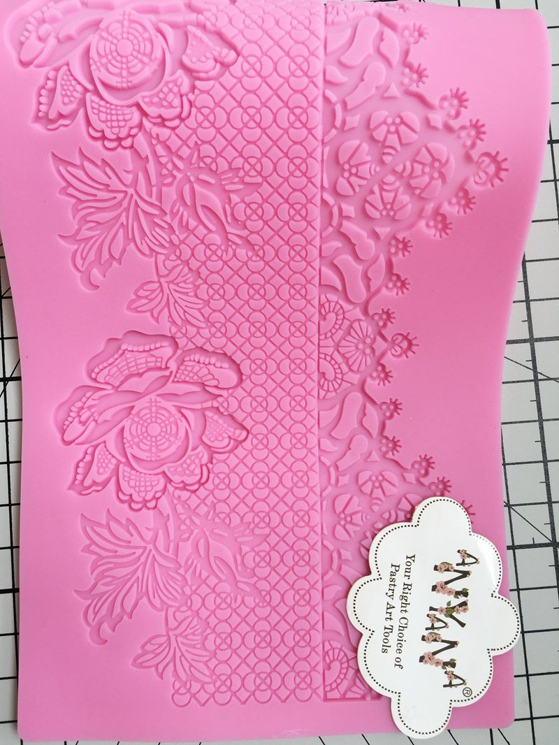 Anyana sugar edible wedding floral flower lace cake silicone Embossing Mat Texture fondant impression lace mat decorating mold gum paste cupcake topper icing candy imprint baking moulds craft