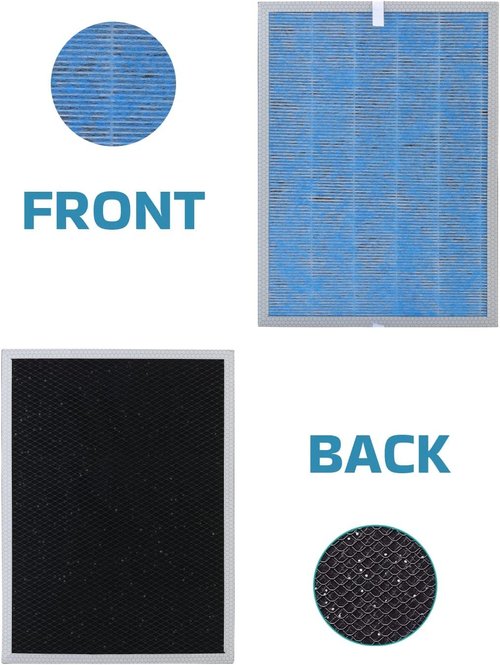 3 Pack MSA3/MSA3S True HEPA Filter Replacement Compatible with Membrane Solutions MSA3 and MSA3S Air Purifier Upgraded 4-in-1 H13 True HEPA Filter