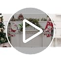 U'Artlines Green Christmas Swag 27.5 Inch Artificial Holiday Decor for Front Door & Indoor/Outdoor Use