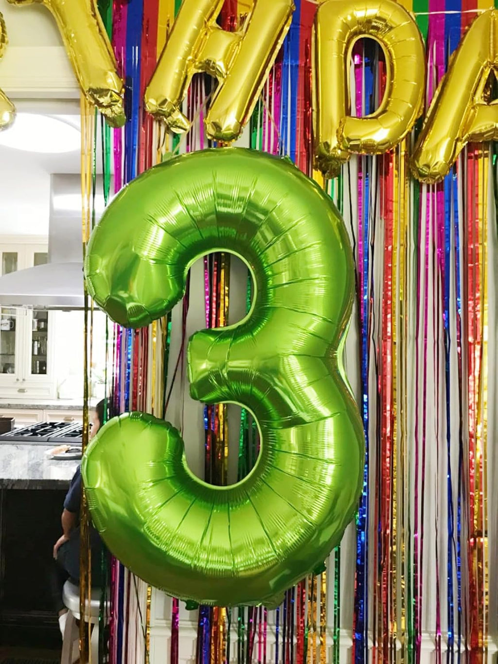 Numbers Balloon - 40 Inch Light Green 3 Balloon for Birthday Party Decor | Perfect for Three-Year-Old Celebrations